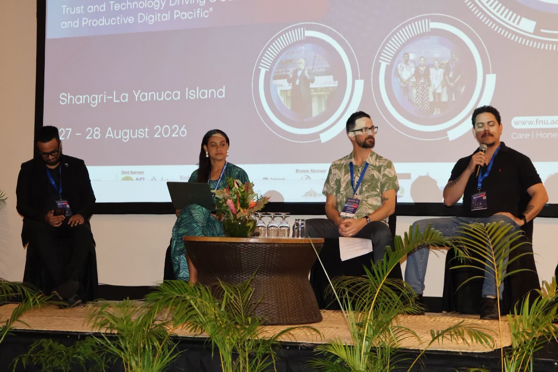 Asta Sonner on the NCIT 2026 Trust in the Digital Economy panel at Shangri-La Yanuca Island